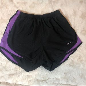 Nike Dri-Fit Black and Purple Shorts